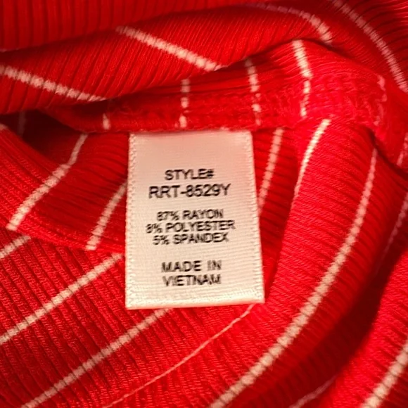 Zenana Red and White Striped Tank Top - Picture 4 of 4